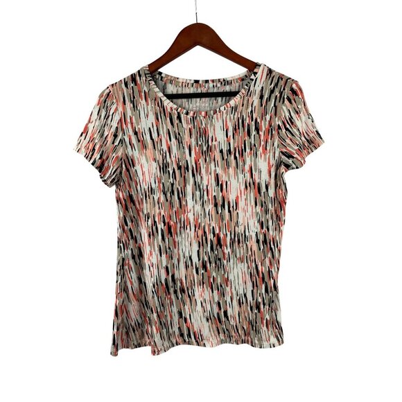 Apt. 9 Womens Short Sleeve Abstract Print Top S - Picture 1 of 4